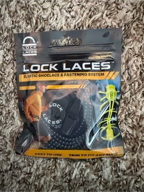 Lock Laces Elastic Shoelace Fastening System - Black